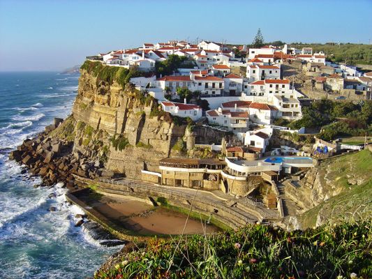 Azenhas do Mar is a seaside town in the municipality of Sintra, Portugal. Picture taken by User:Husond in May 2007. | Sintra in Portugal