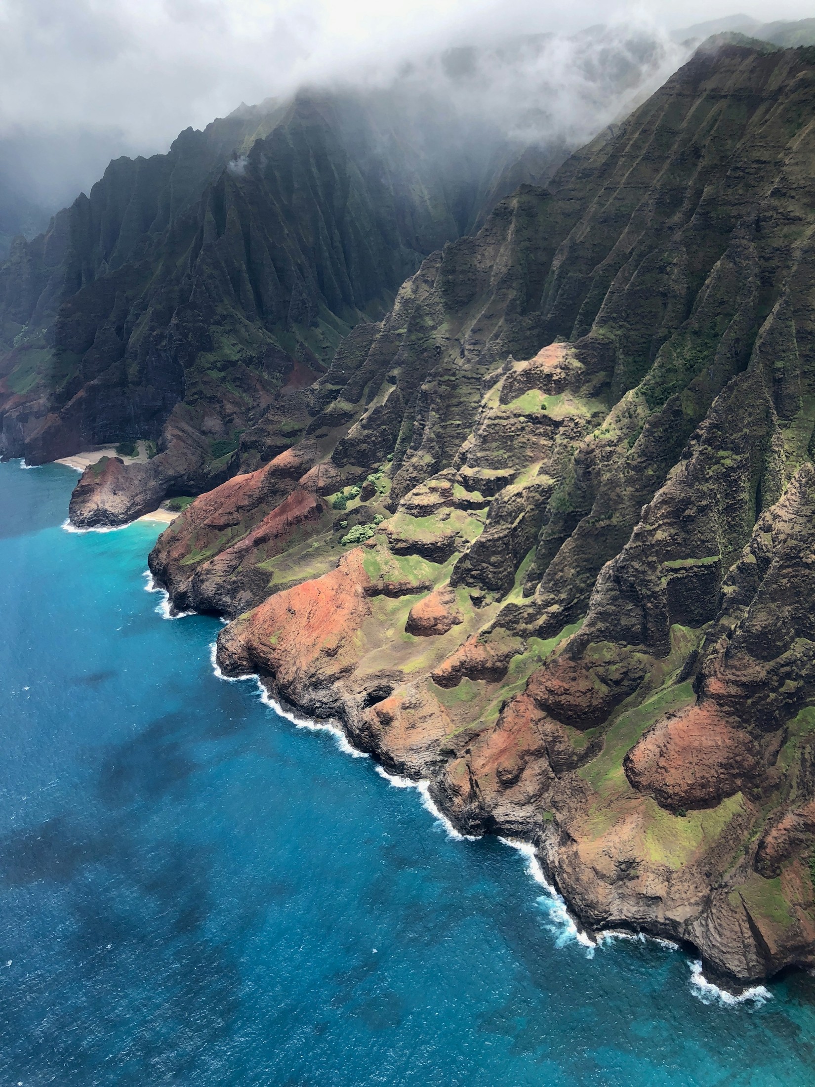 napali coast hawaii cathedral cliffs | Kauai in United States