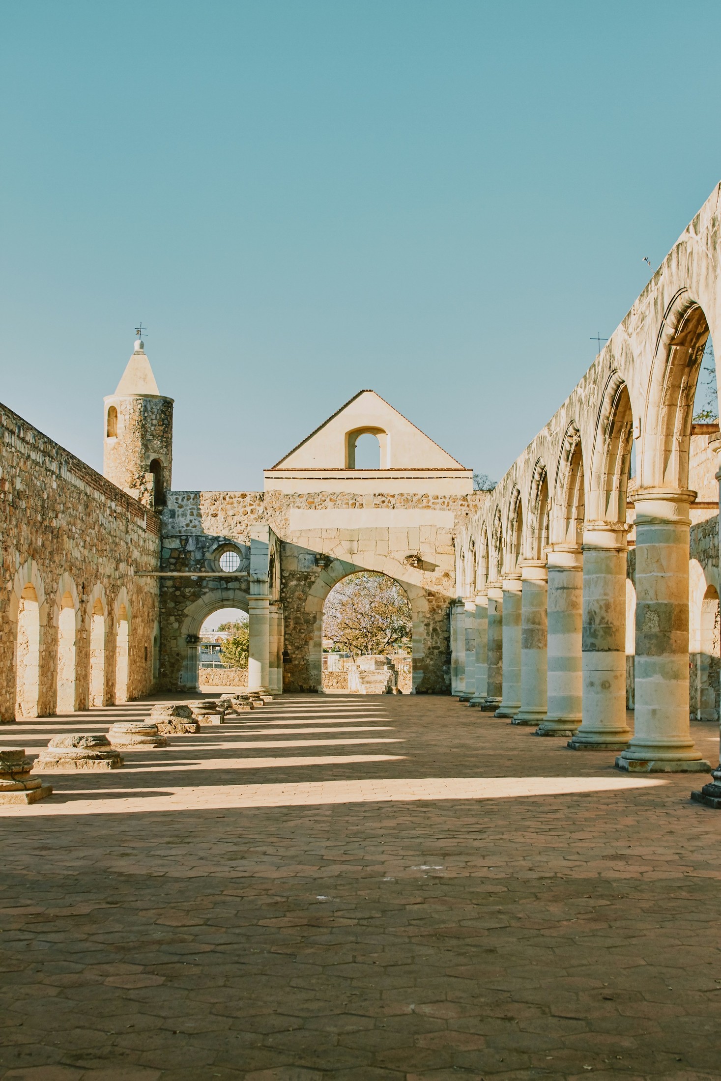 Blue sky convent ruins | Oaxaca in Mexico