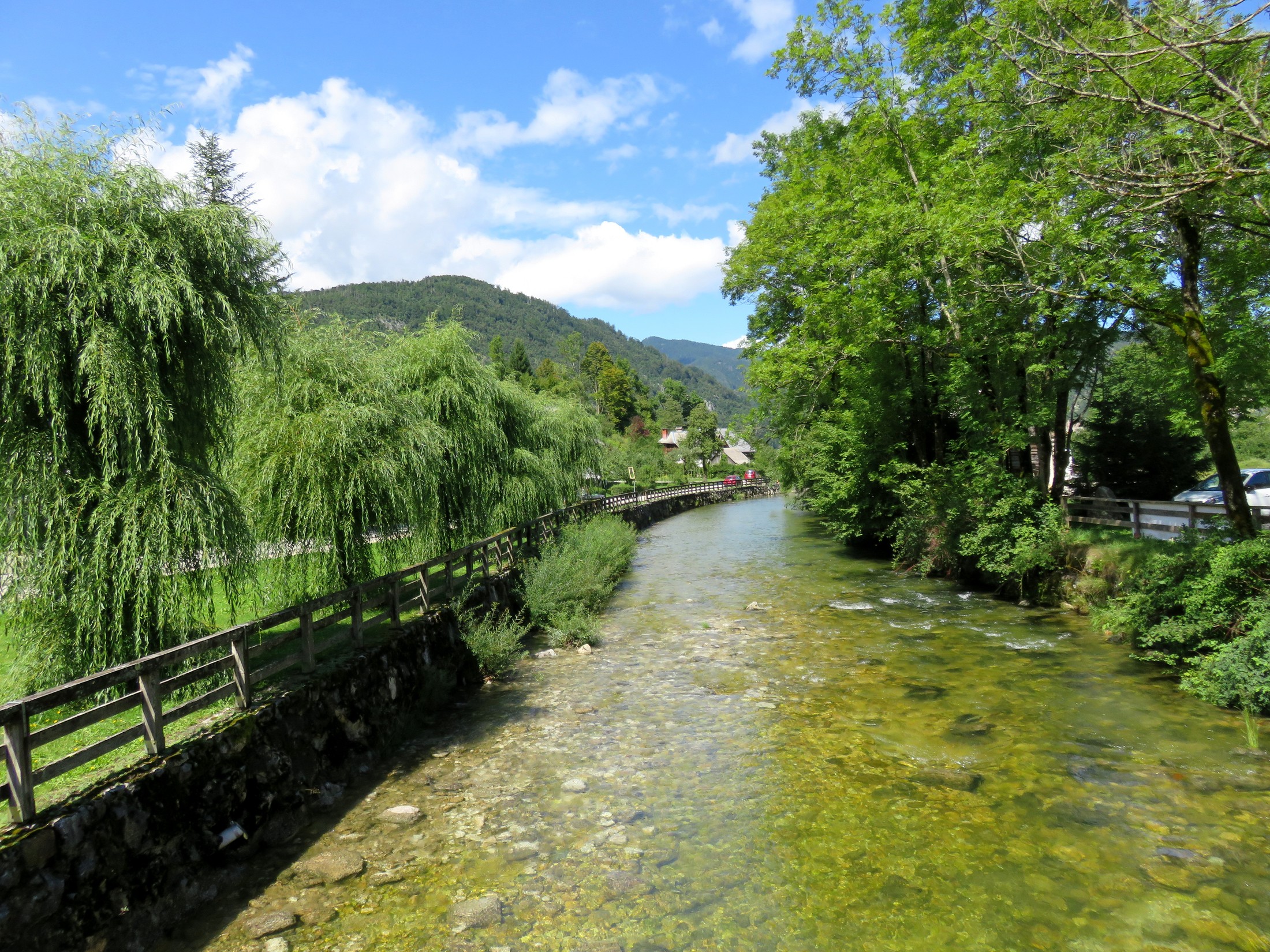 The Bistrica River in Bohinjska Bistrica, Municipality of Bohinj, Slovenia | Bohinjska Bistrica in Slovenia