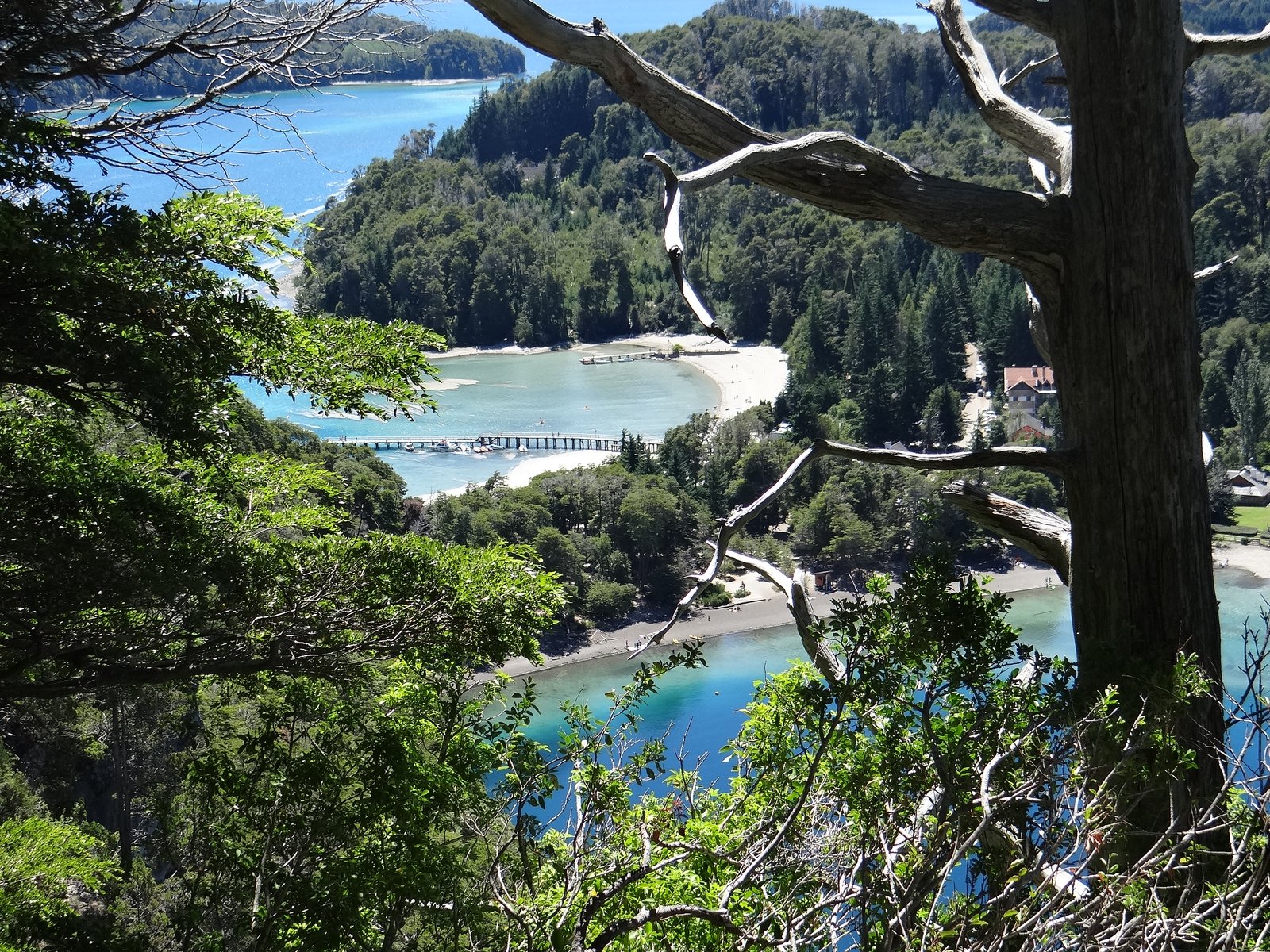 Istmo de Quetrihué visto desde el mirador de Bahía Mansa en el Bosque del Parque Nacional Los Arrayanes | Villa La Angostura in Argentina